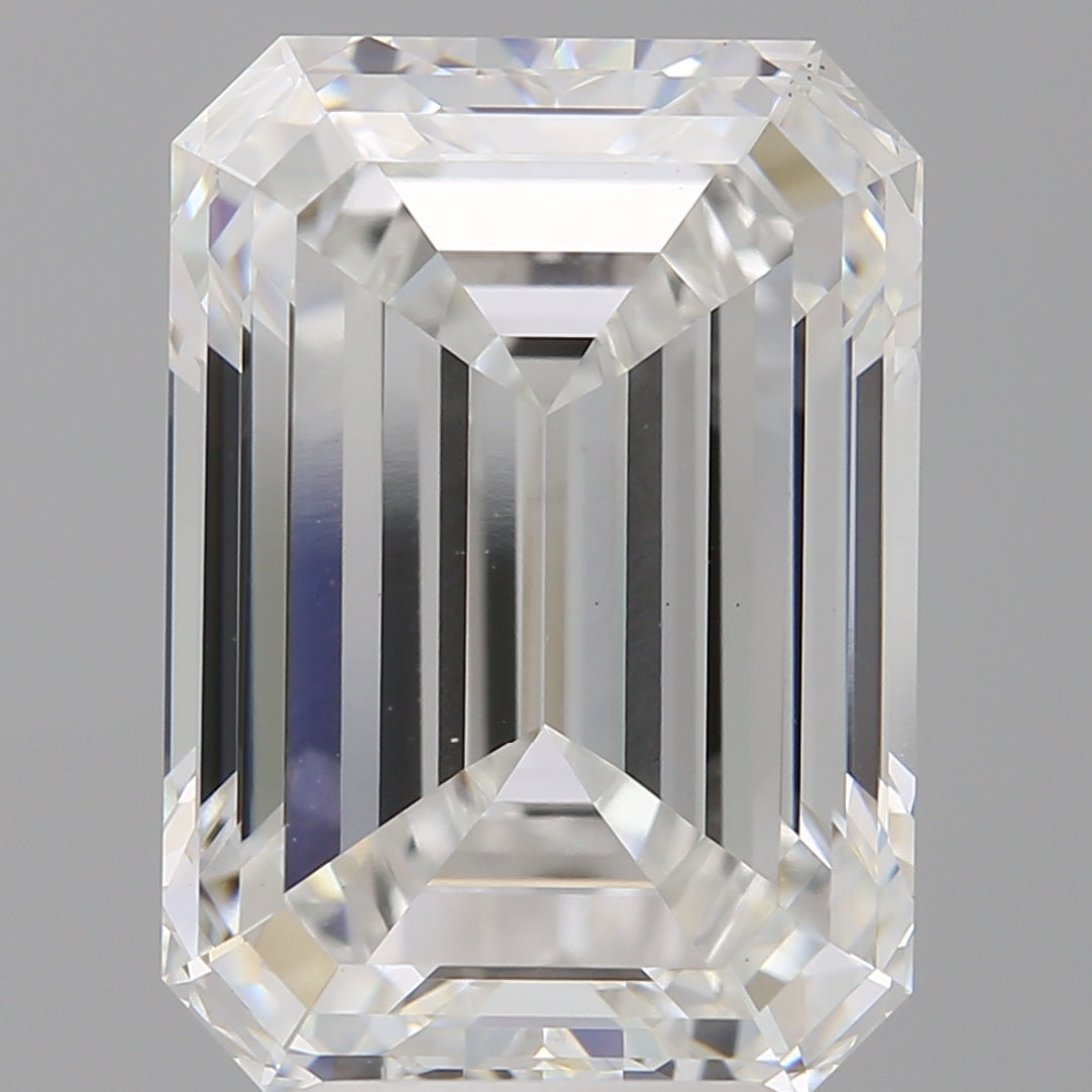 6.09 Carat Emerald Shaped, Ideal Cut, E Color, VS1 Clarity, IGI Certified Lab Grown Diamond