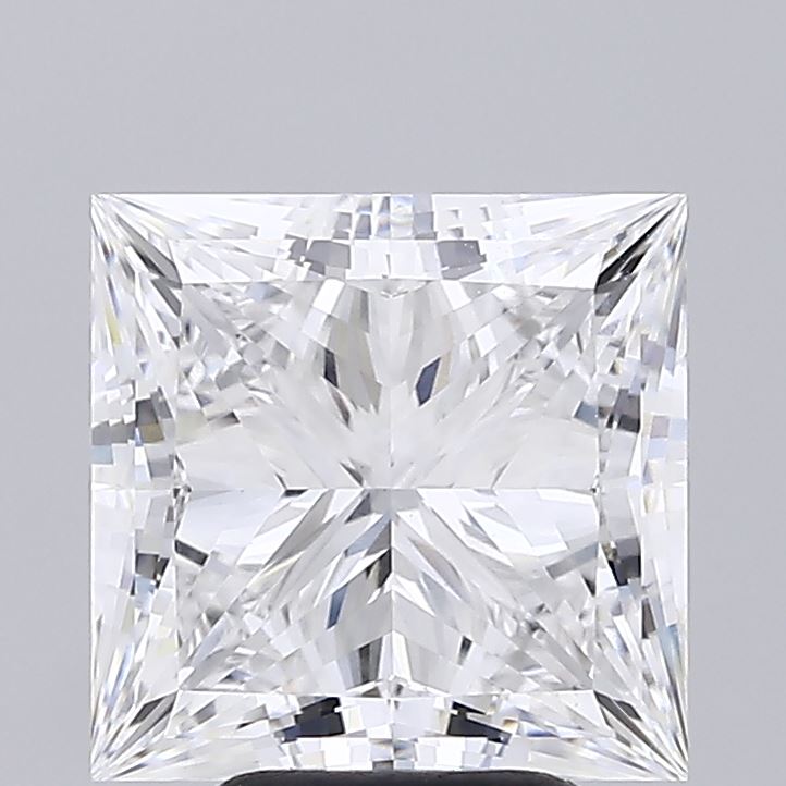 5.02 Carat Princess Shaped, Ideal Cut, E Color, VS1 Clarity, IGI Certified Lab Grown Diamond