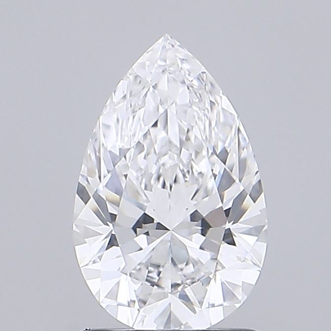 1.10 Carat Pear Shaped, Ideal Cut, D Color, VVS1 Clarity, IGI Certified Lab Grown Diamond