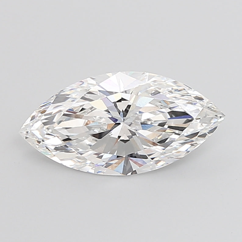 5.02 Carat Marquise Shaped, Ideal Cut, E Color, VVS2 Clarity, IGI Certified Lab Grown Diamond