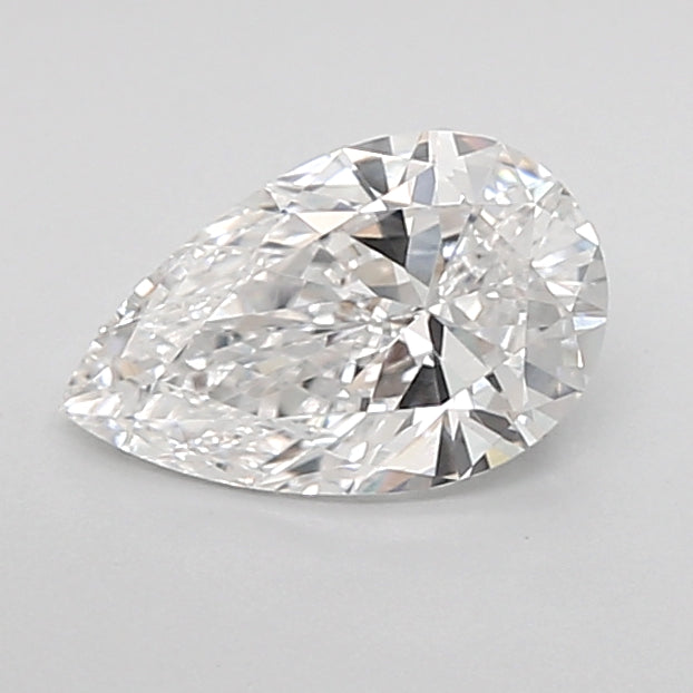 0.82 Carat Pear Shaped, Very Good Cut, D Color, VVS2 Clarity, IGI Certified Lab Grown Diamond