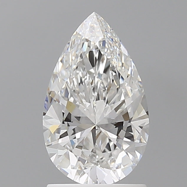 1.58 Carat Pear Shaped, Ideal Cut, E Color, VVS2 Clarity, IGI Certified Lab Grown Diamond
