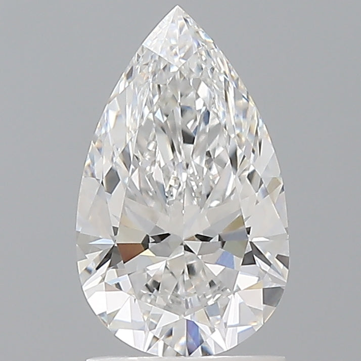 1.57 Carat Pear Shaped, Ideal Cut, E Color, VVS1 Clarity, IGI Certified Lab Grown Diamond