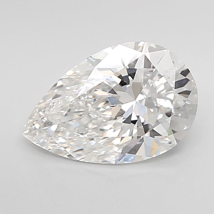 2.09 Carat Pear Shaped, Ideal Cut, E Color, VVS2 Clarity, IGI Certified Lab Grown Diamond