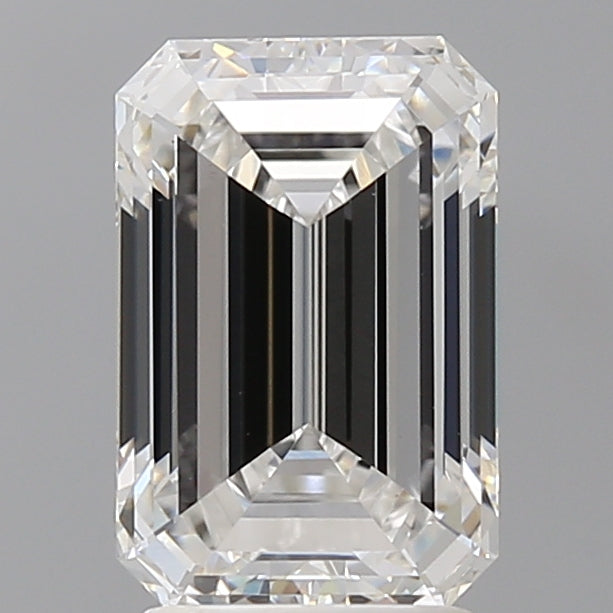 3.04 Carat Emerald Shaped, Ideal Cut, F Color, VVS2 Clarity, IGI Certified Lab Grown Diamond