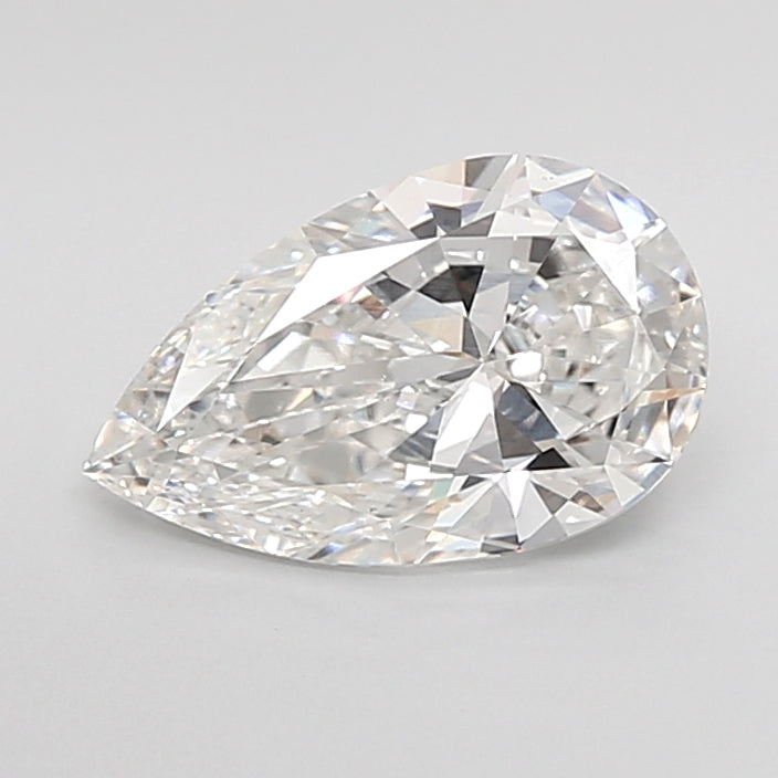 2.00 Carat Pear Shaped, Excellent Cut, E Color, VVS2 Clarity, IGI Certified Lab Grown Diamond