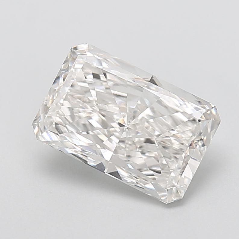 4.06 Carat Radiant Shaped, Very Good Cut, F Color, VVS2 Clarity, IGI Certified Lab Grown Diamond