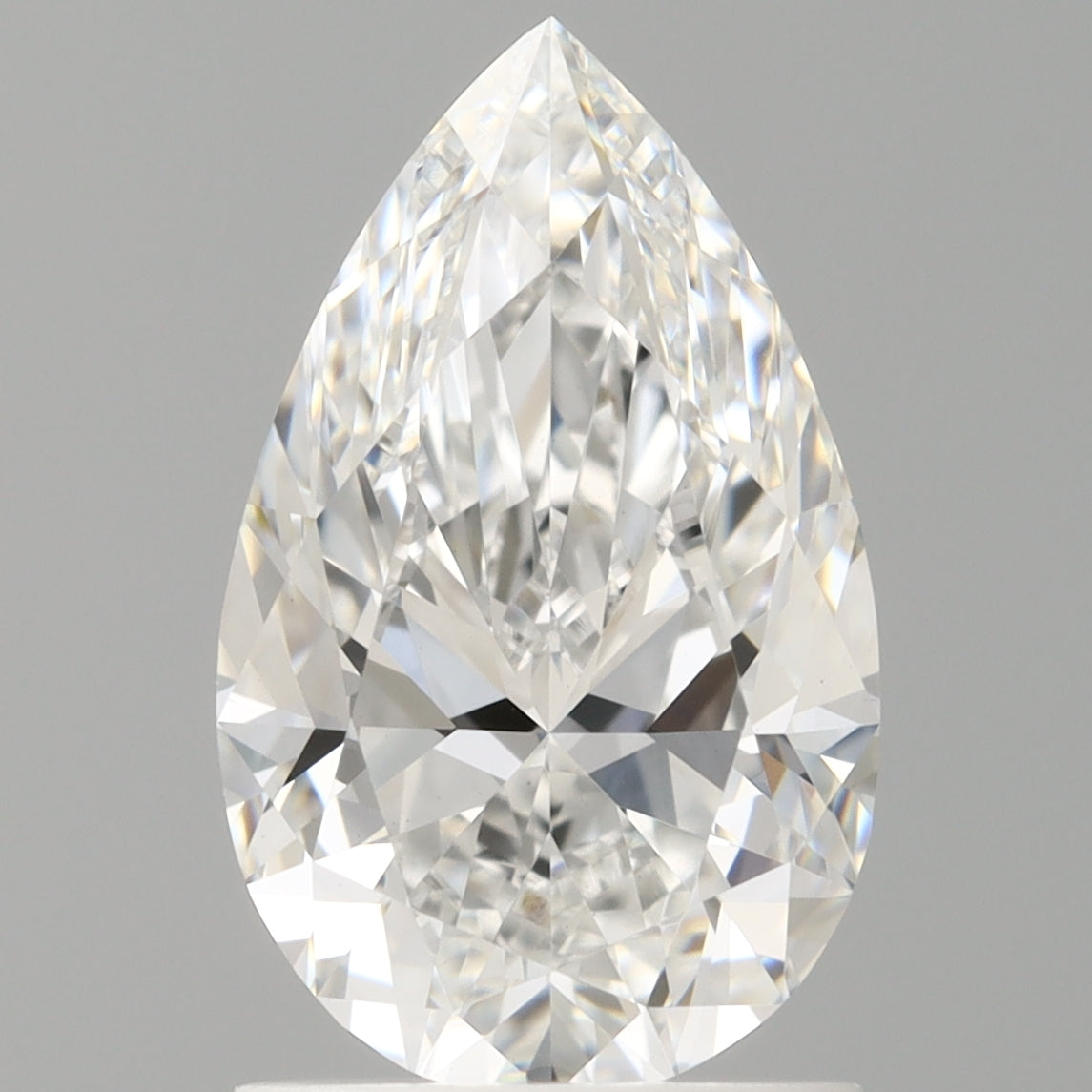 1.56 Carat Pear Shaped, Ideal Cut, E Color, VVS2 Clarity, IGI Certified Lab Grown Diamond