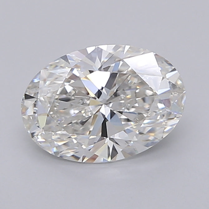 1.55 Carat Oval Shaped, Ideal Cut, F Color, VVS2 Clarity, IGI Certified Lab Grown Diamond