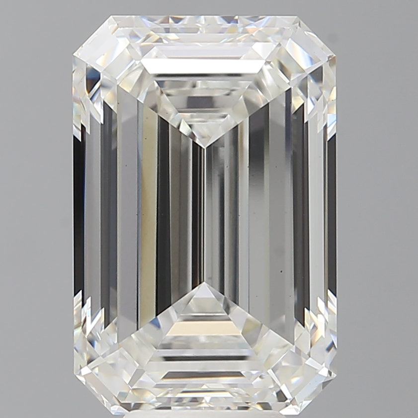 8.09 Carat Emerald Shaped, Ideal Cut, F Color, VS1 Clarity, IGI Certified Lab Grown Diamond