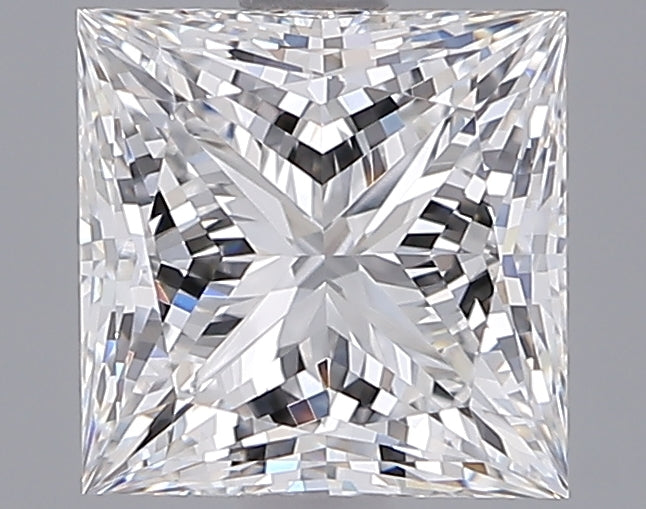 2.04 Carat Princess Shaped, Ideal Cut, E Color, VVS2 Clarity, IGI Certified Lab Grown Diamond