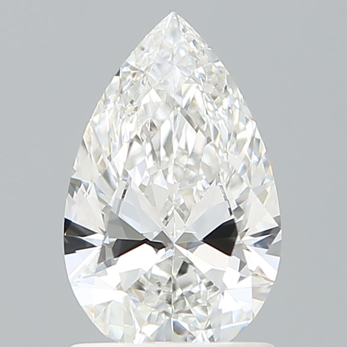 1.29 Carat Pear Shaped, Ideal Cut, E Color, VVS2 Clarity, IGI Certified Lab Grown Diamond