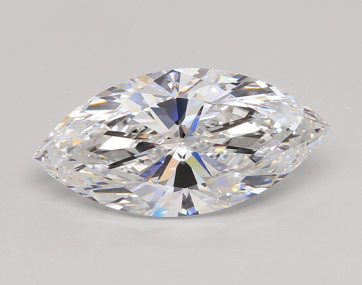 8.02 Carat Marquise Shaped, Ideal Cut, E Color, VS2 Clarity, IGI Certified Lab Grown Diamond