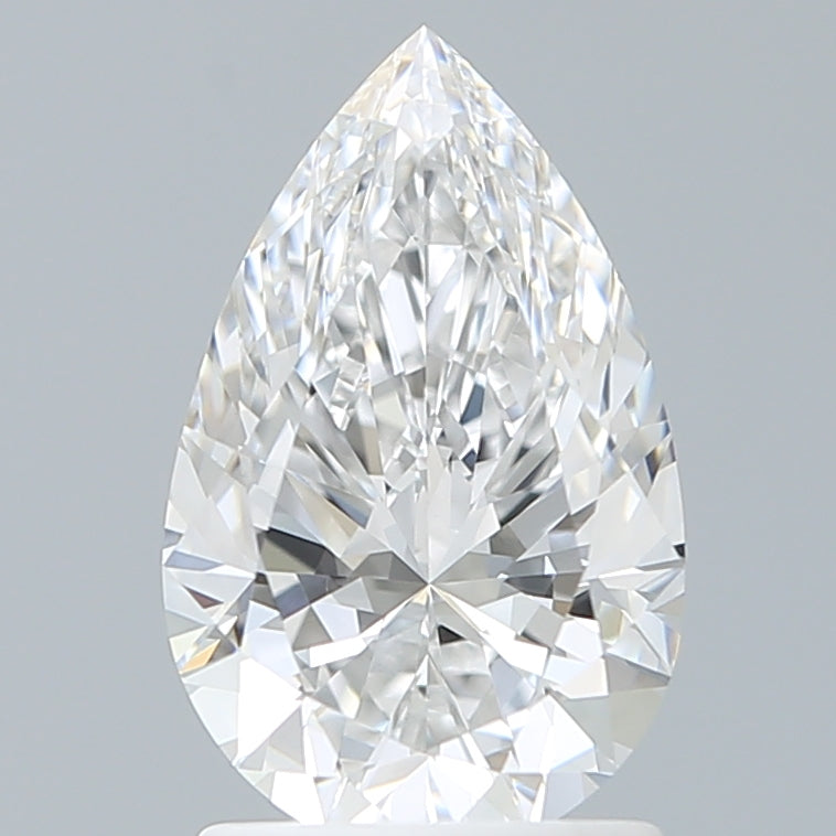 1.71 Carat Pear Shaped, Ideal Cut, E Color, VVS2 Clarity, IGI Certified Lab Grown Diamond