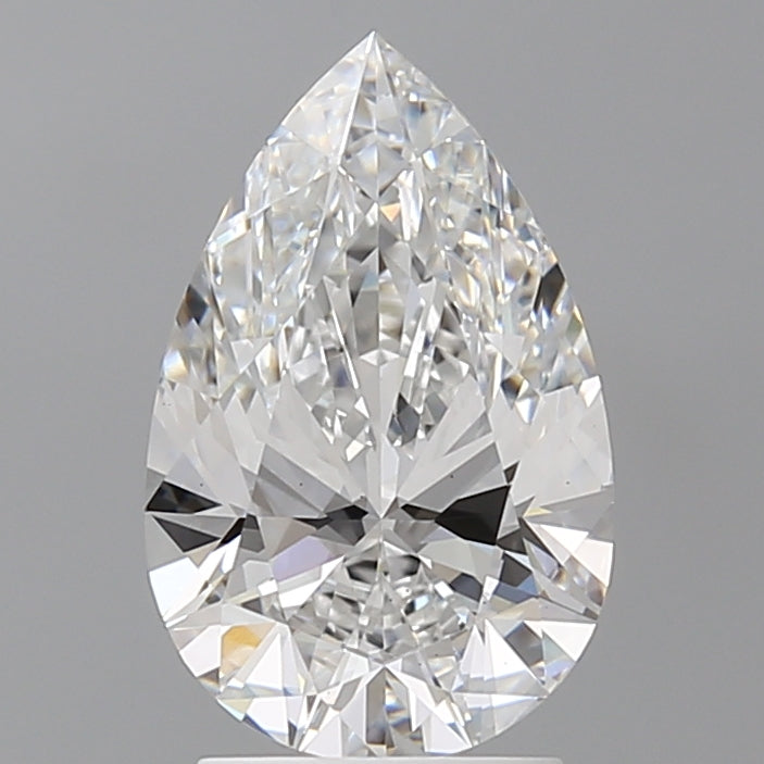 2.50 Carat Pear Shaped, Excellent Cut, E Color, VS1 Clarity, IGI Certified Lab Grown Diamond