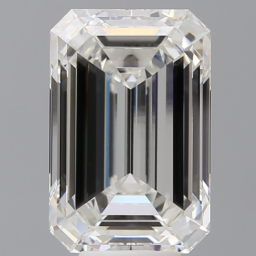 8.59 Carat Emerald Shaped, Ideal Cut, F Color, VVS2 Clarity, IGI Certified Lab Grown Diamond