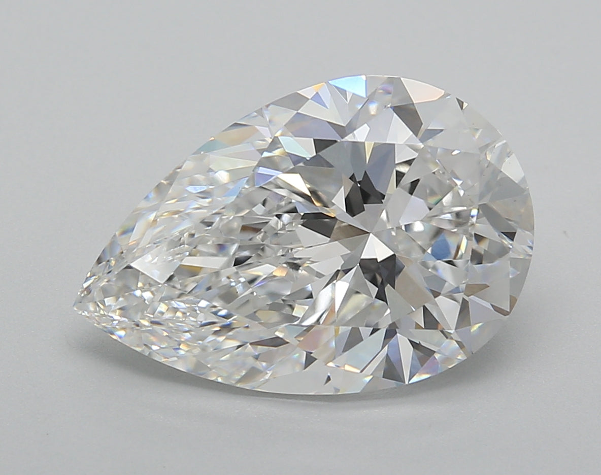 5.02 Carat Pear Shaped, Excellent Cut, E Color, VS1 Clarity, IGI Certified Lab Grown Diamond