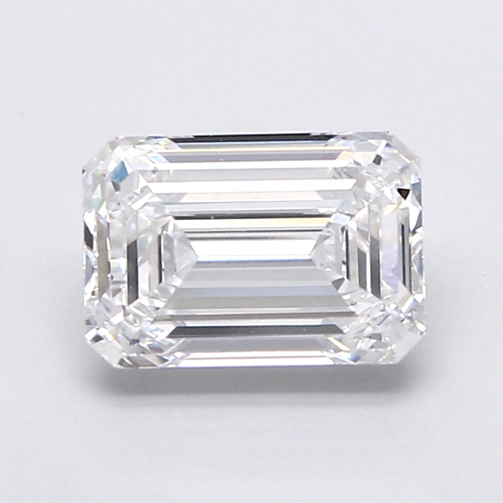 2.51 Carat Emerald Shaped, Very Good Cut, D Color, VVS2 Clarity, IGI Certified Lab Grown Diamond