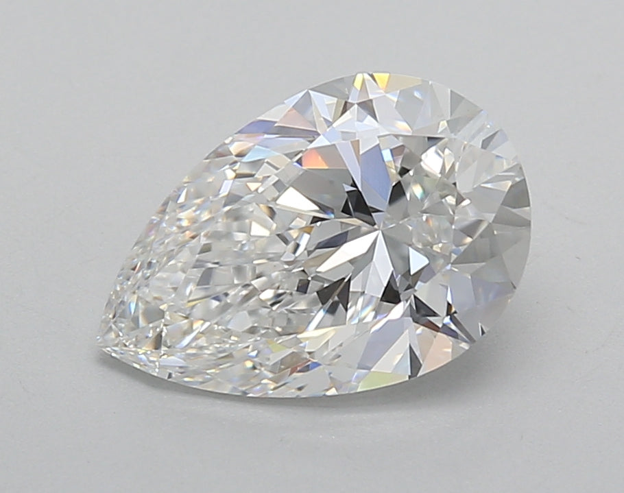2.01 Carat Pear Shaped, Excellent Cut, E Color, VVS2 Clarity, IGI Certified Lab Grown Diamond
