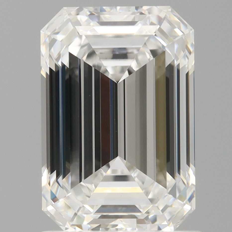 1.60 Carat Emerald Shaped, Ideal Cut, E Color, VVS2 Clarity, IGI Certified Lab Grown Diamond