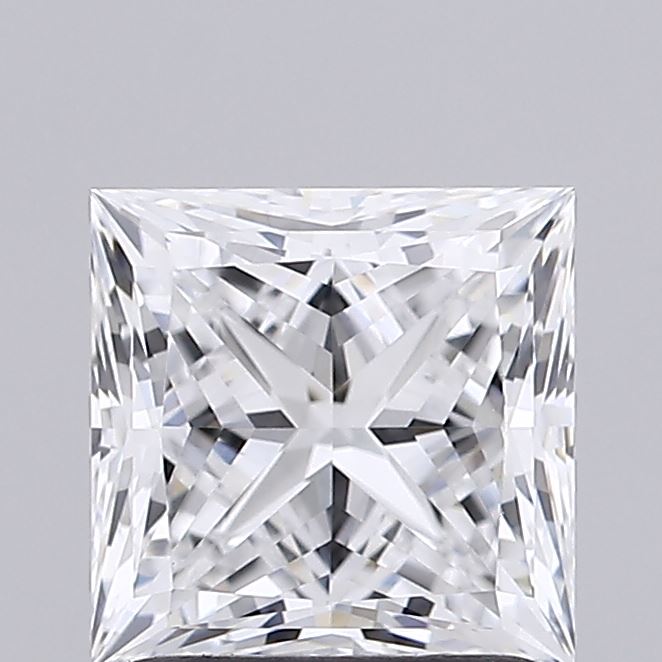 1.59 Carat Princess Shaped, Ideal Cut, D Color, VVS1 Clarity, IGI Certified Lab Grown Diamond