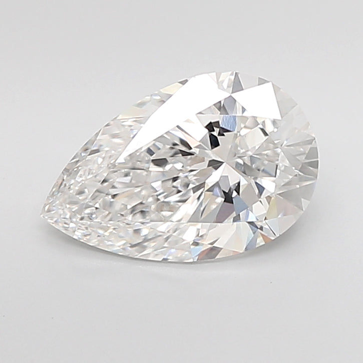 3.03 Carat Pear Shaped, Ideal Cut, E Color, VVS2 Clarity, IGI Certified Lab Grown Diamond