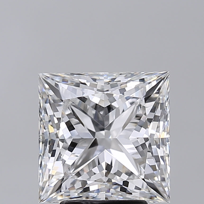 4.02 Carat Princess Shaped, Excellent Cut, E Color, VVS2 Clarity, IGI Certified Lab Grown Diamond