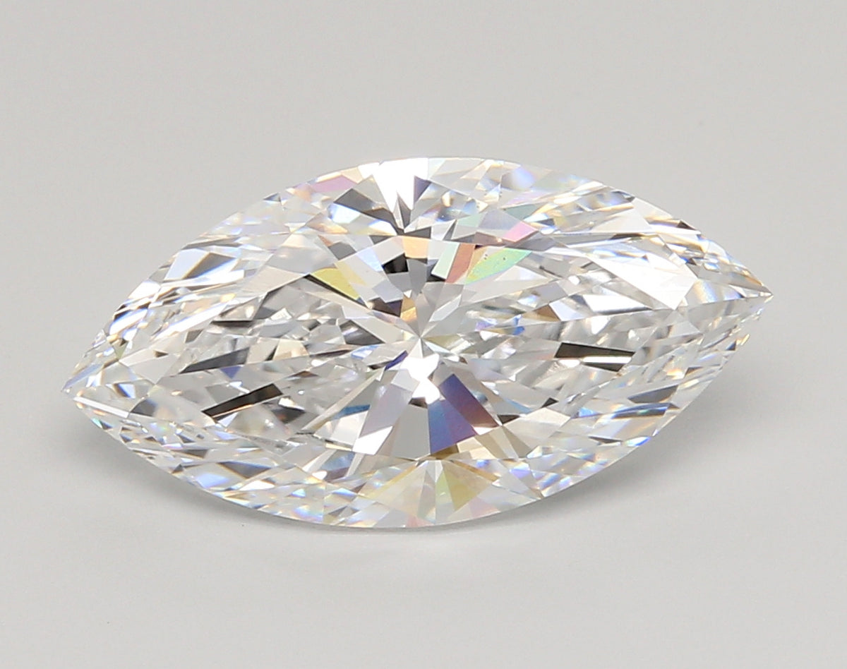 5.00 Carat Marquise Shaped, Ideal Cut, D Color, VS1 Clarity, IGI Certified Lab Grown Diamond