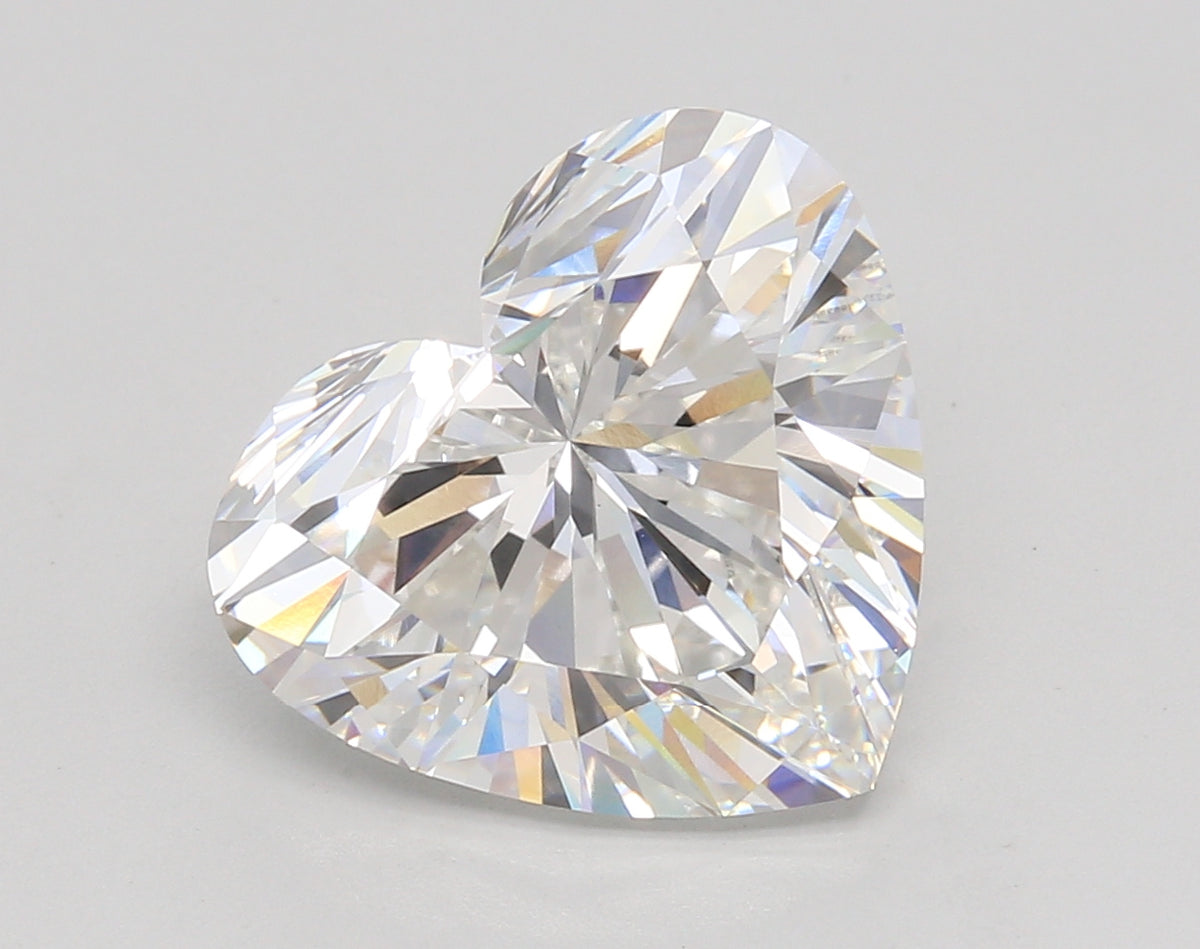 5.72 Carat Heart Shaped, Ideal Cut, E Color, VVS2 Clarity, IGI Certified Lab Grown Diamond