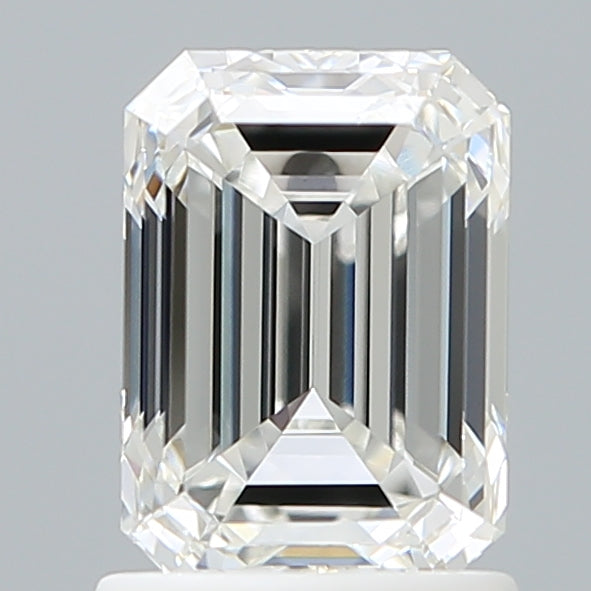 1.52 Carat Emerald Shaped, Ideal Cut, F Color, VVS2 Clarity, IGI Certified Lab Grown Diamond