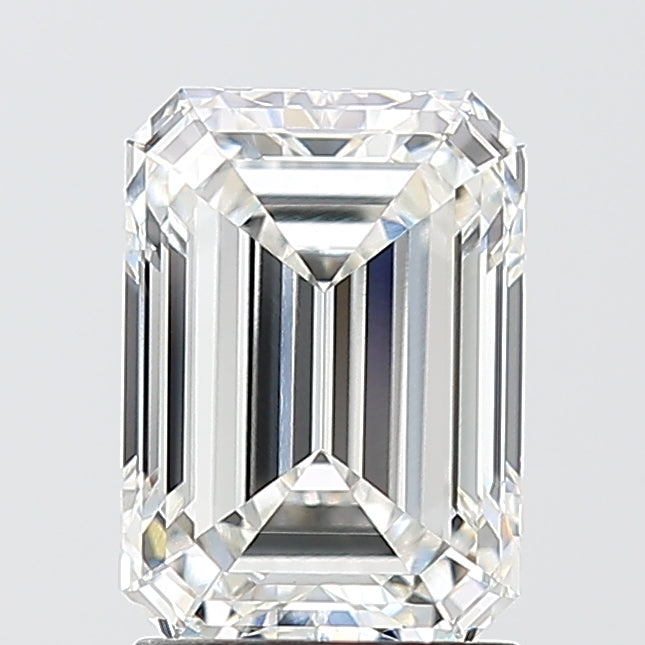 2.02 Carat Emerald Shaped, Ideal Cut, F Color, VVS2 Clarity, IGI Certified Lab Grown Diamond