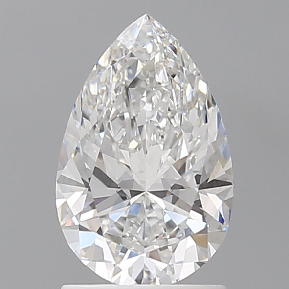 1.53 Carat Pear Shaped, Ideal Cut, E Color, VVS2 Clarity, IGI Certified Lab Grown Diamond