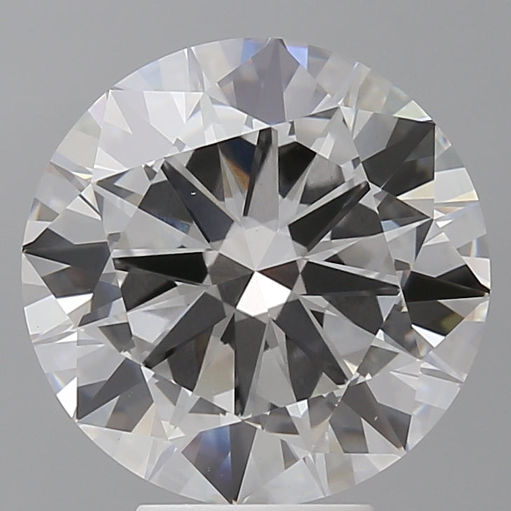 6.02 Carat Round Shaped, Excellent Cut, E Color, VVS2 Clarity, IGI Certified Lab Grown Diamond