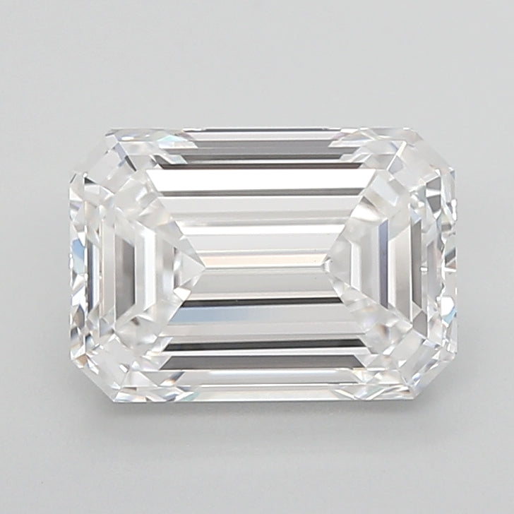 3.06 Carat Emerald Shaped, Excellent Cut, D Color, VVS2 Clarity, IGI Certified Lab Grown Diamond