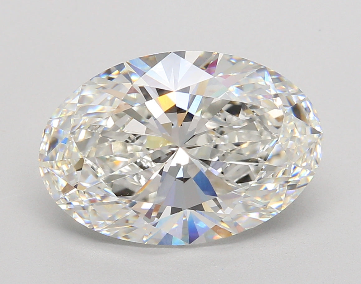 5.53 Carat Oval Shaped, Ideal Cut, F Color, VVS2 Clarity, IGI Certified Lab Grown Diamond