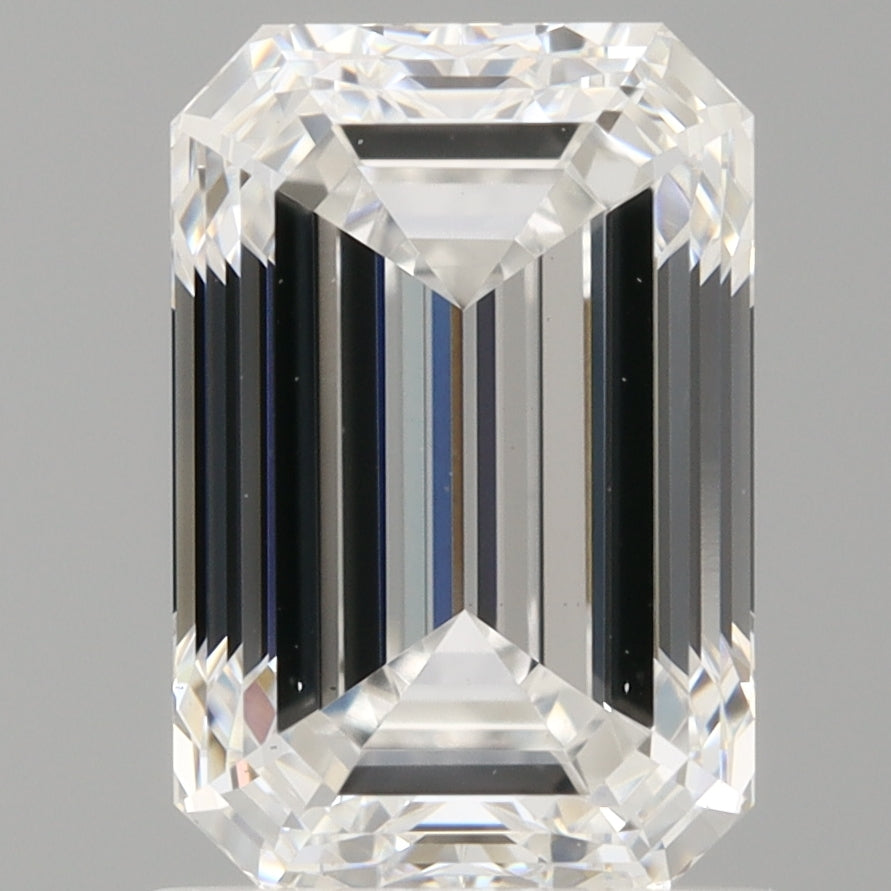 1.58 Carat Emerald Shaped, Ideal Cut, D Color, VS1 Clarity, IGI Certified Lab Grown Diamond