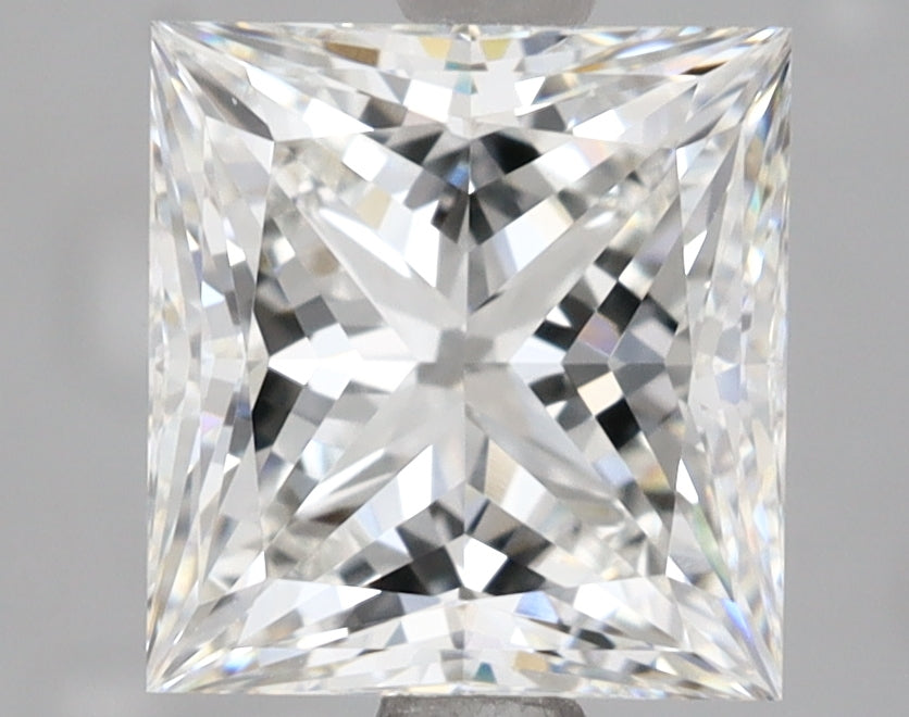 2.42 Carat Princess Shaped, Ideal Cut, F Color, VVS2 Clarity, IGI Certified Lab Grown Diamond