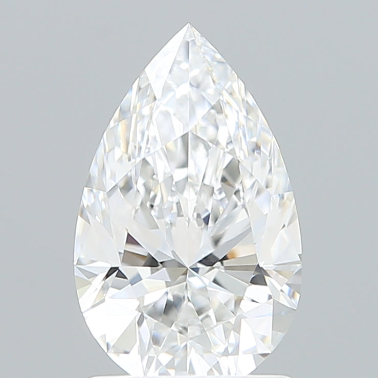 1.58 Carat Pear Shaped, Ideal Cut, E Color, VVS1 Clarity, IGI Certified Lab Grown Diamond