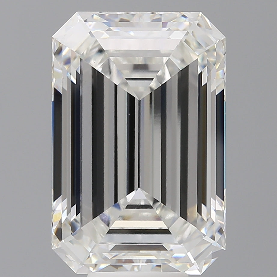 10.55 Carat Emerald Shaped, Ideal Cut, F Color, VVS2 Clarity, IGI Certified Lab Grown Diamond