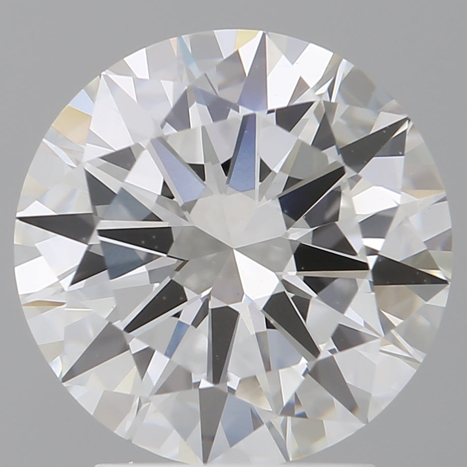 3.00 Carat Round Shaped, Excellent Cut, F Color, VVS2 Clarity, IGI Certified Lab Grown Diamond