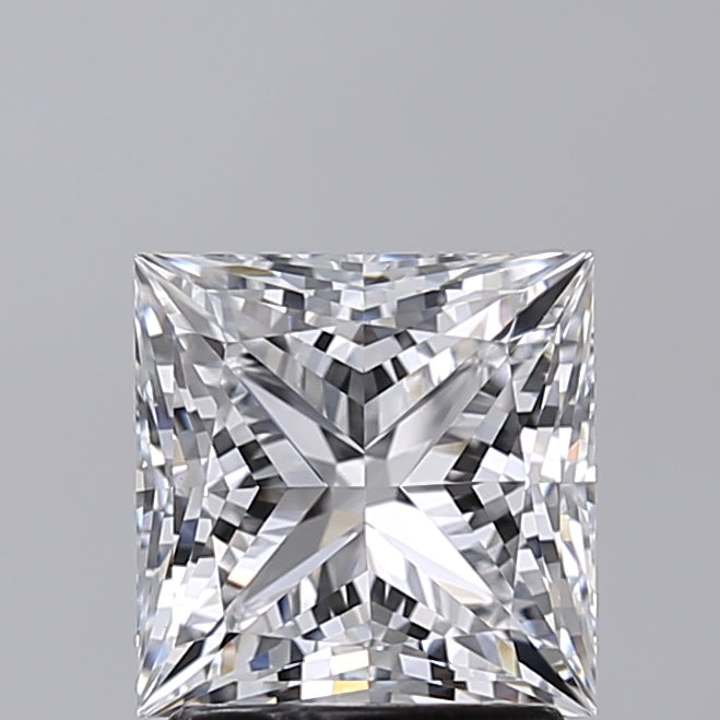 2.01 Carat Princess Shaped, Excellent Cut, D Color, VVS2 Clarity, IGI Certified Lab Grown Diamond