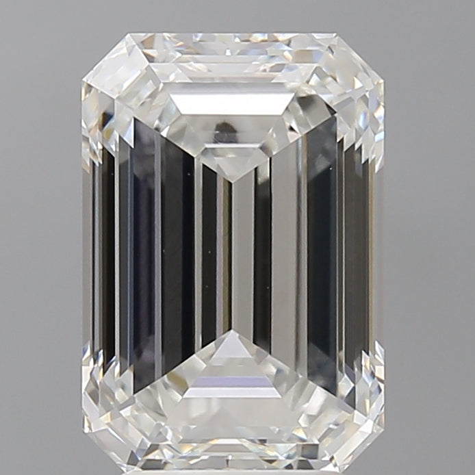 4.57 Carat Emerald Shaped, Ideal Cut, F Color, VVS1 Clarity, IGI Certified Lab Grown Diamond