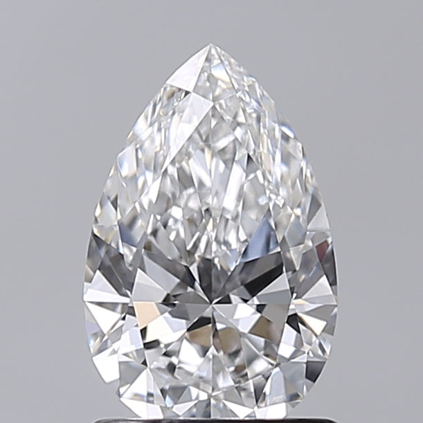 1.15 Carat Pear Shaped, Excellent Cut, D Color, VVS2 Clarity, IGI Certified Lab Grown Diamond