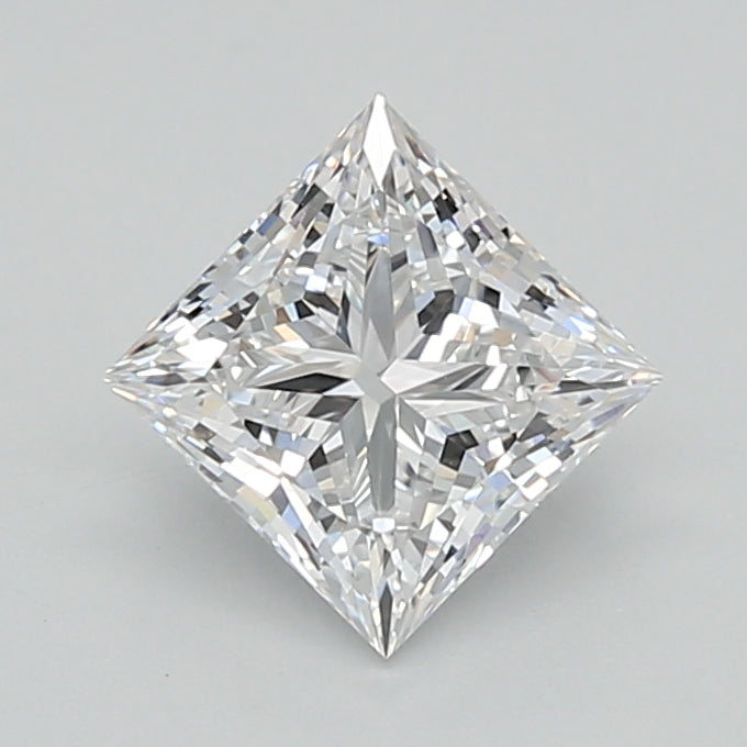1.09 Carat Princess Shaped, Ideal Cut, D Color, VVS2 Clarity, IGI Certified Lab Grown Diamond