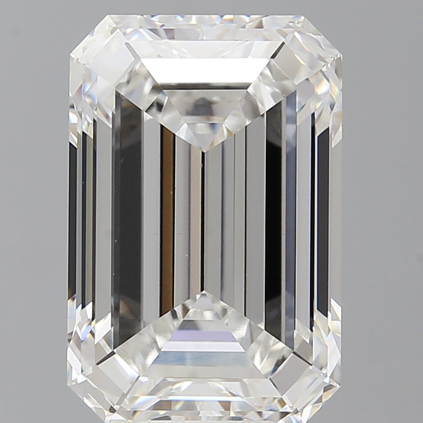 9.10 Carat Emerald Shaped, Ideal Cut, F Color, VVS2 Clarity, IGI Certified Lab Grown Diamond