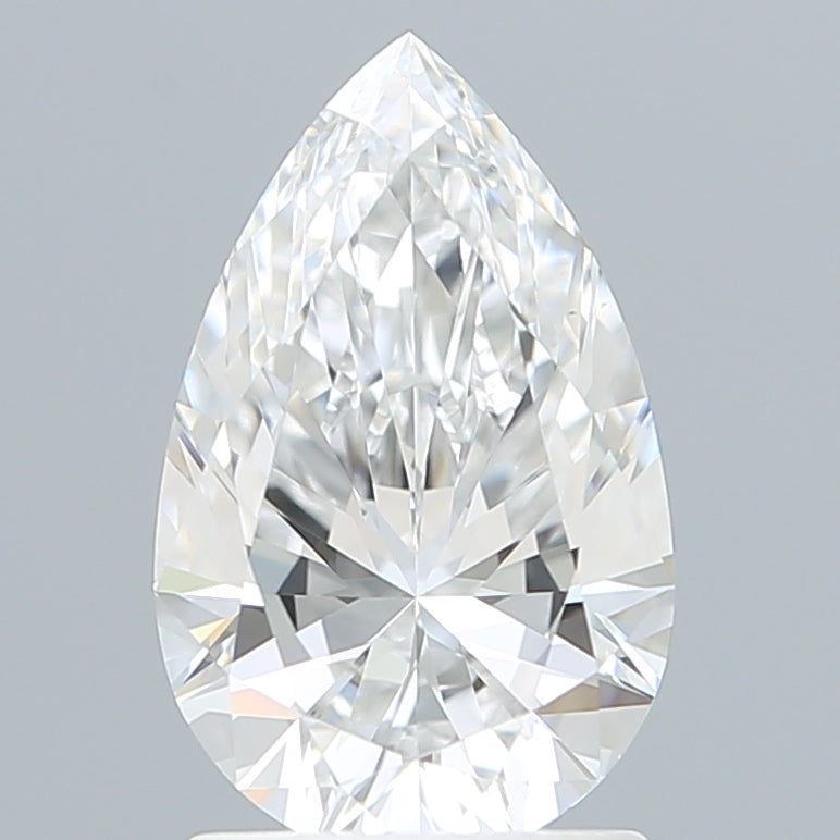 1.74 Carat Pear Shaped, Ideal Cut, D Color, VS1 Clarity, IGI Certified Lab Grown Diamond