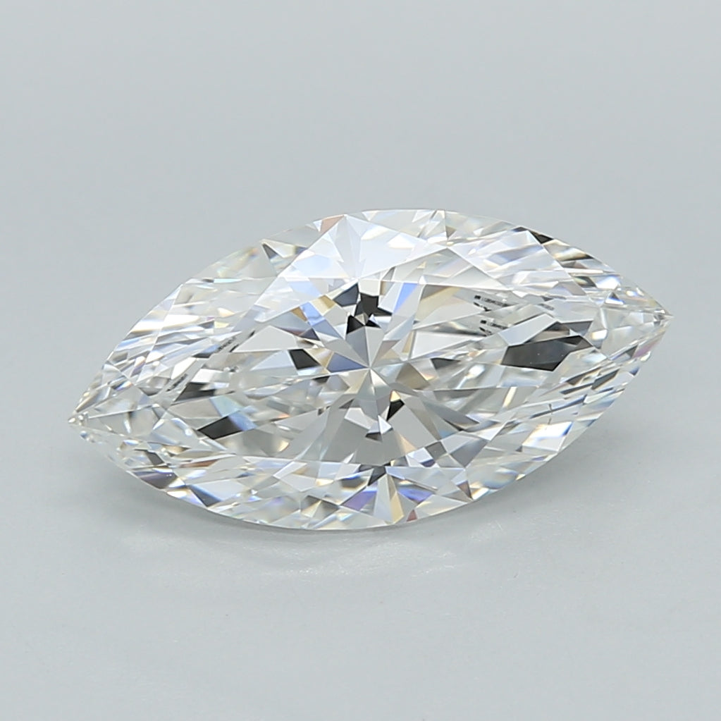 2.25 Carat Marquise Shaped, Ideal Cut, E Color, VVS1 Clarity, IGI Certified Lab Grown Diamond
