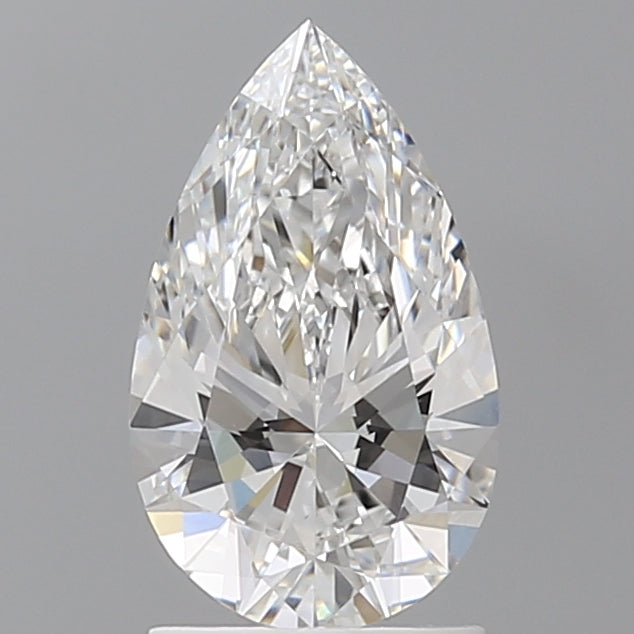 1.59 Carat Pear Shaped, Ideal Cut, E Color, VVS2 Clarity, IGI Certified Lab Grown Diamond
