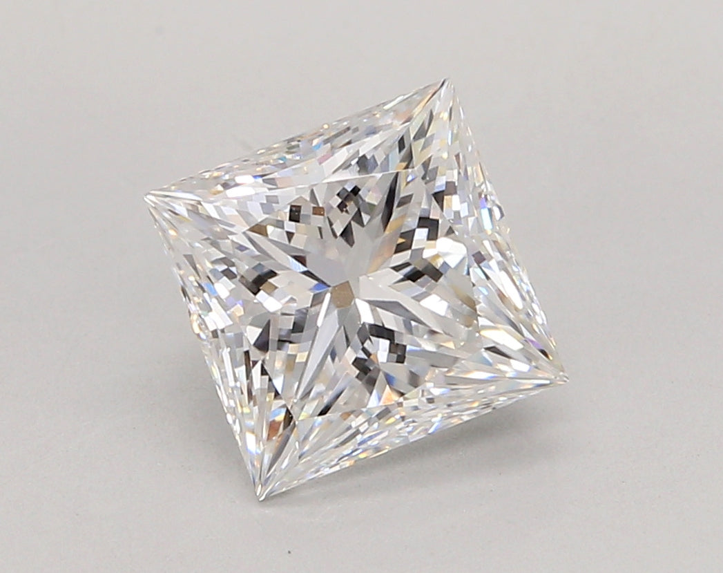 3.03 Carat Princess Shaped, Ideal Cut, E Color, VVS2 Clarity, IGI Certified Lab Grown Diamond