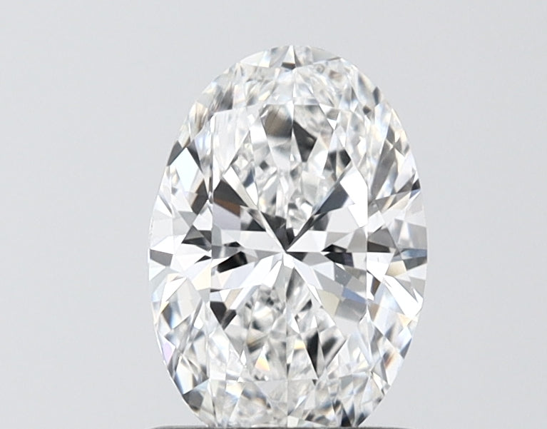 1.09 Carat Oval Shaped, Ideal Cut, D Color, VVS2 Clarity, IGI Certified Lab Grown Diamond